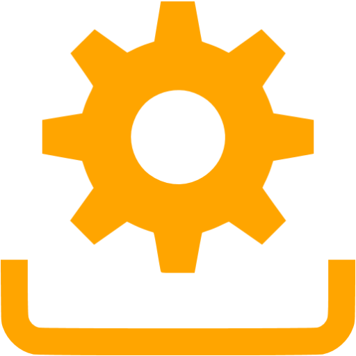 Orange Installing Updates Icon