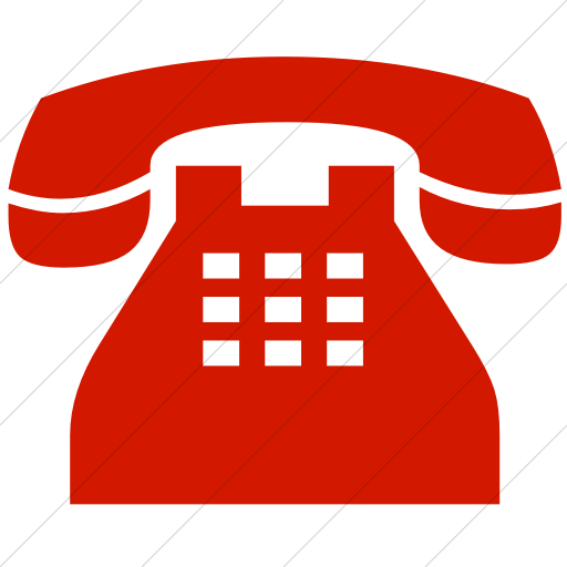 Simple Red Classica Traditional Telephone Icon