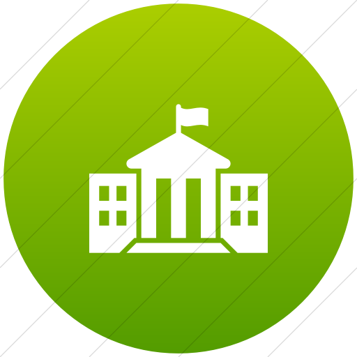 Flat Circle White On Green Gradient Iconathon State