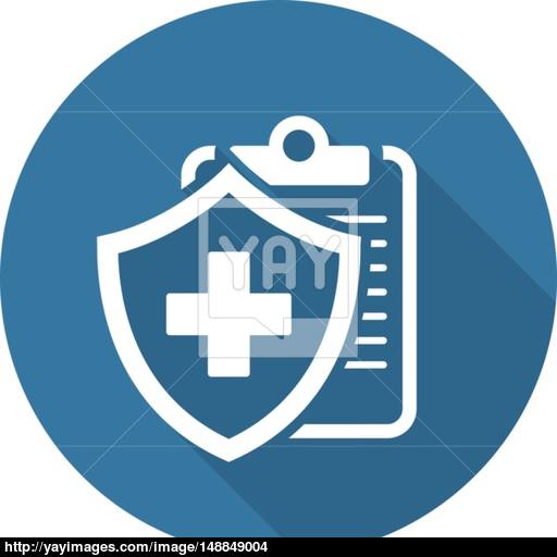 Medical Insurance Icon Flat Design Vector