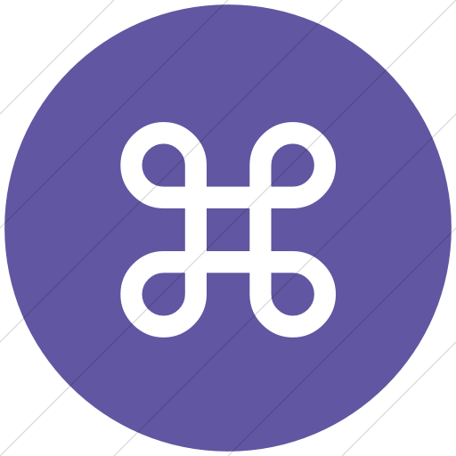 Flat Circle White On Purple Classica Place Of Interest Icon