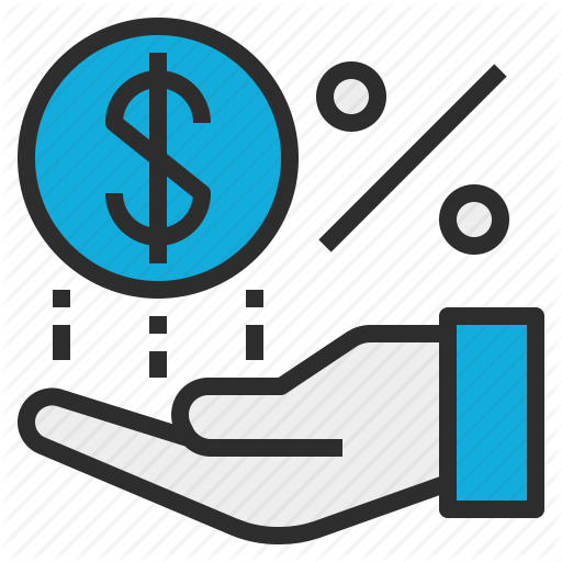 Interest, Money, Percent, Rate, Receive Icon