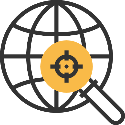Travel, Destination, World Grid, Magnifying Glass, Earth Grid