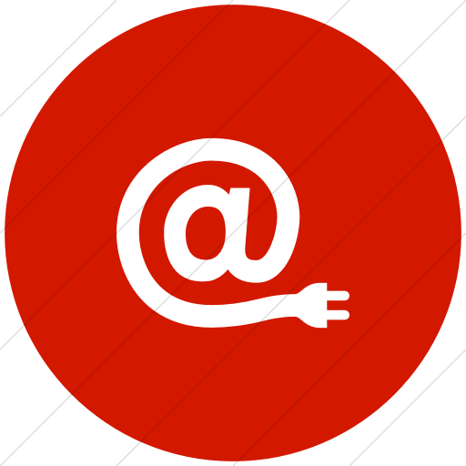 Flat Circle White On Red Iconathon Internet Connection Icon