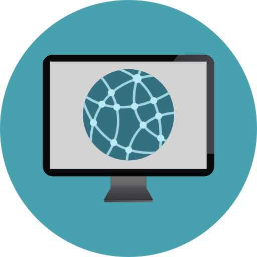 Internet Flat Cadetblue Icon
