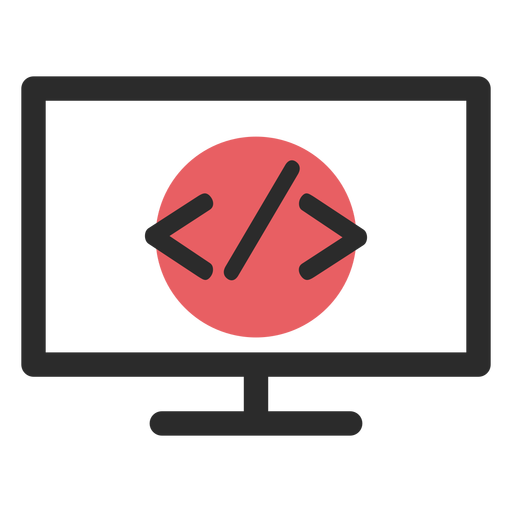 Html Monitor Colored Stroke Icon