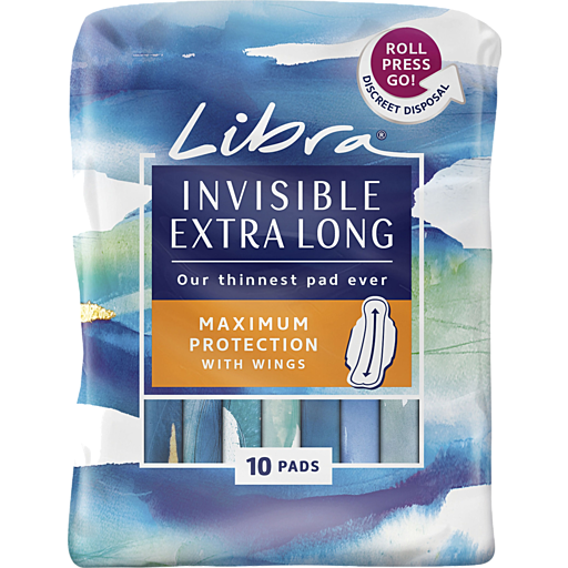 Libra Sanitary Pads Invisible Extra Long Maximum Protection