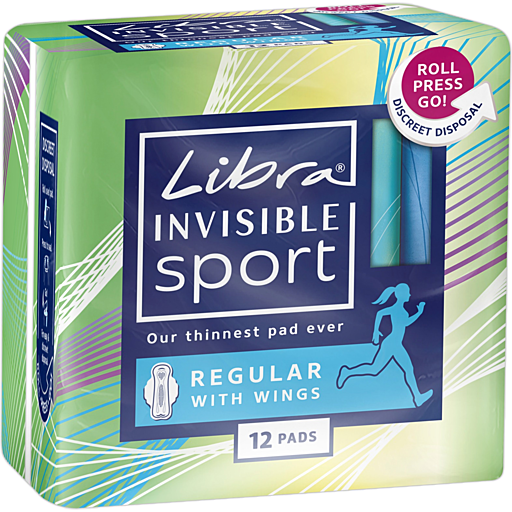 Libra Sanitary Pads Invisible Sport Regular With Wings Pack