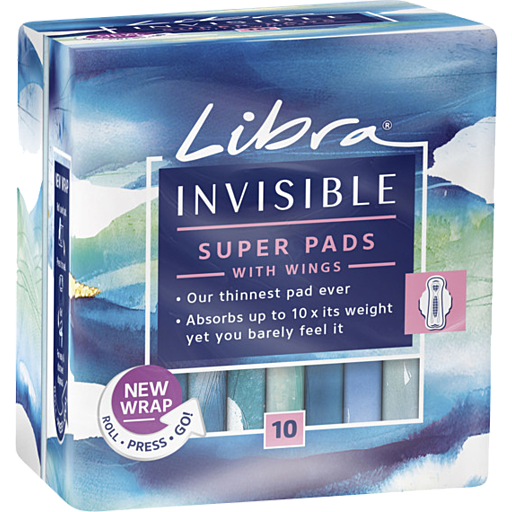 Libra Sanitary Pads Invisible Super With Wings Pack