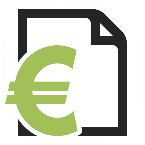 Invoice Euro Icon Iconexperience