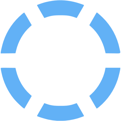 Tropical Blue Circle Dashed Icon