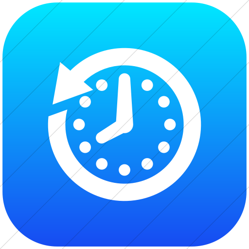 Flat Rounded Square White On Ios Blue Gradient Raphael