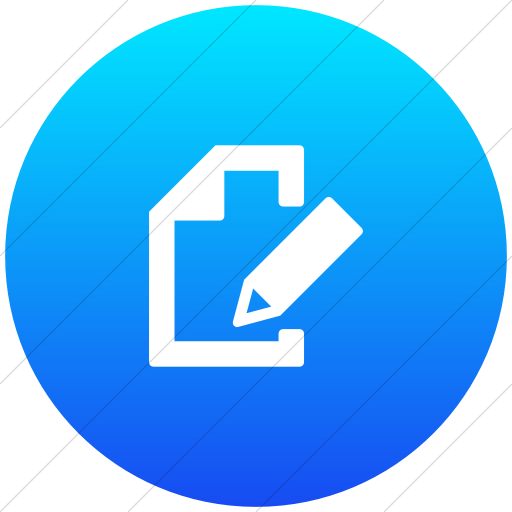 Flat Circle White On Ios Blue Gradient Foundation