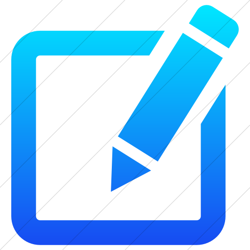 Simple Ios Blue Gradient Raphael Pensil Edit Icon