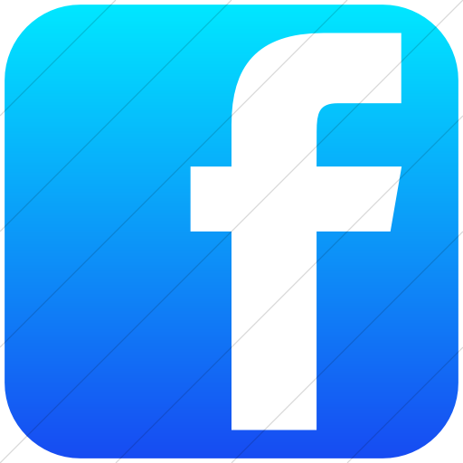 Simple Ios Blue Gradient Social Media Facebook Square Icon