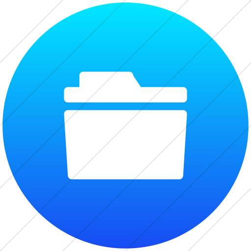 Flat Circle White On Ios Blue Gradient Broccolidry