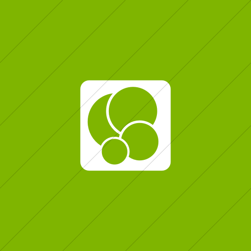 Flat Square White On Green Foundation Social Game