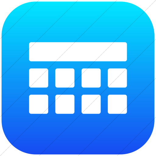 Flat Rounded Square White On Ios Blue Gradient Layouts
