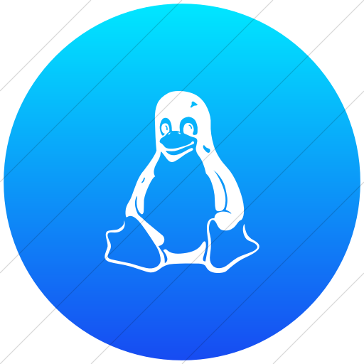 Flat Circle White On Ios Blue Gradient Bootstrap Font