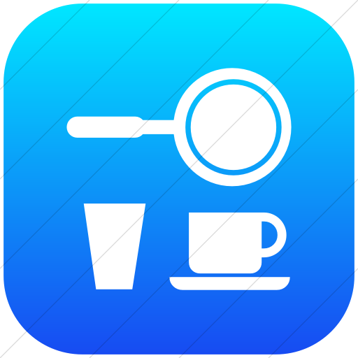 Flat Rounded Square White On Ios Blue Gradient Ocha