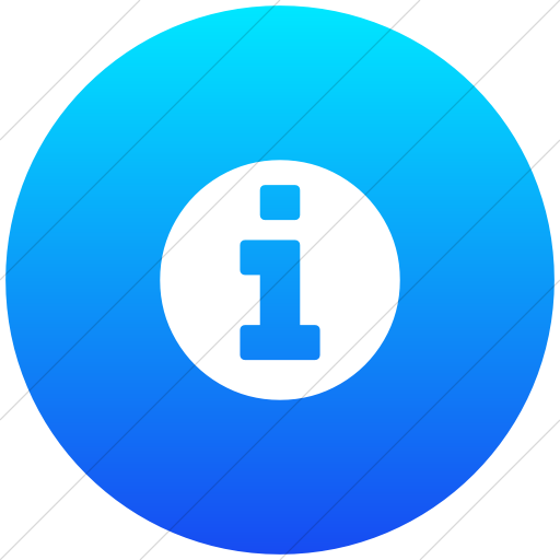 Flat Circle White On Ios Blue Gradient Bootstrap Font