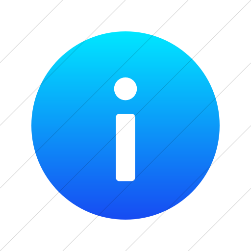 Simple Ios Blue Gradient Foundation Info Icon