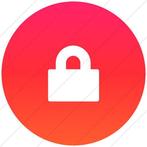 Flat Circle White On Ios Orange Gradient Foundation