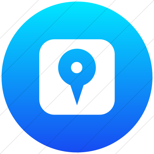 Flat Circle White On Ios Blue Gradient Ocha