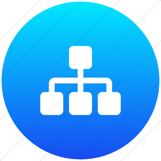 Flat Circle White On Ios Blue Gradient Bootstrap Font