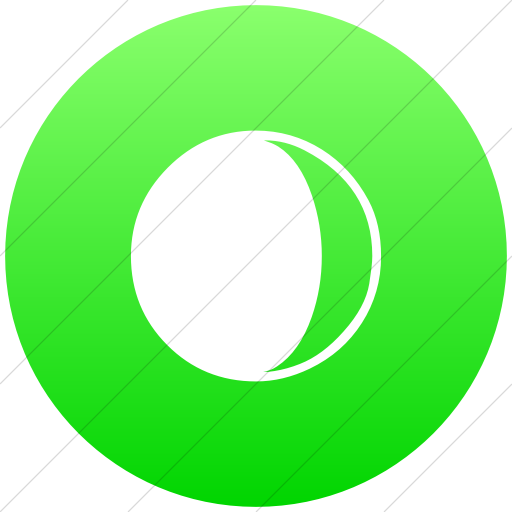 Flat Circle White On Ios Neon Green Gradient Classica