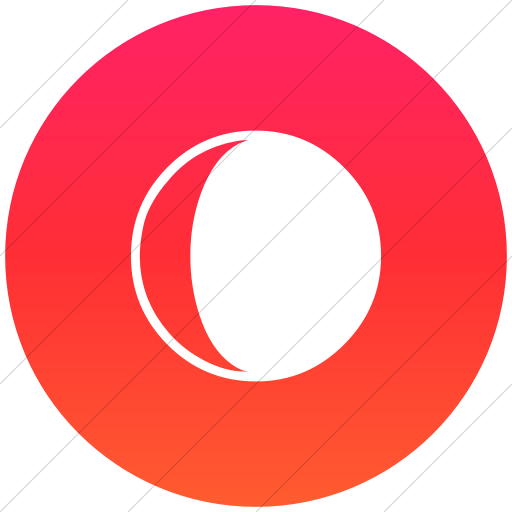 Flat Circle White On Ios Orange Gradient Classica