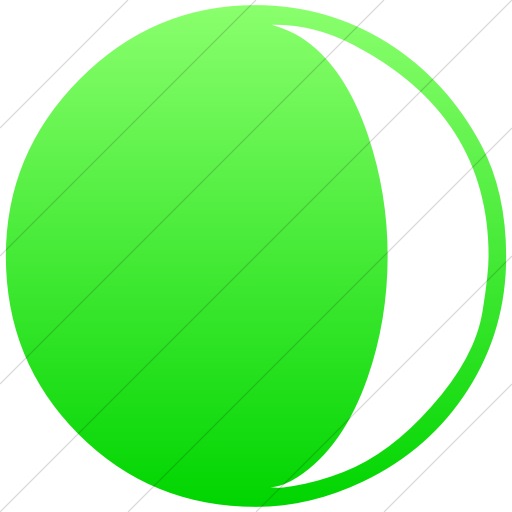 Simple Ios Neon Green Gradient Classica Waxing Crescent