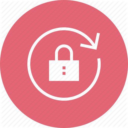 Arrow, Lock, Refresh, Reload, Rewind, Secure Icon