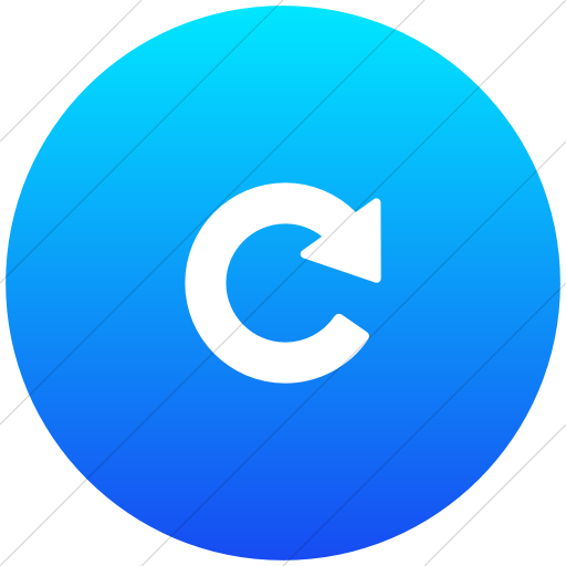 Flat Circle White On Ios Blue Gradient Foundation