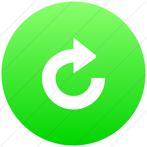 Flat Circle White On Ios Neon Green Gradient