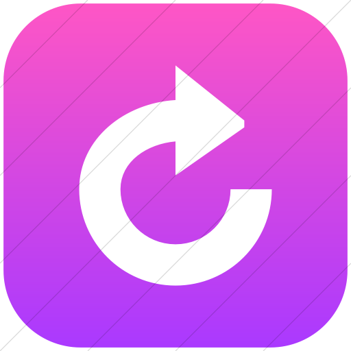 Flat Rounded Square White On Ios Pink Gradient