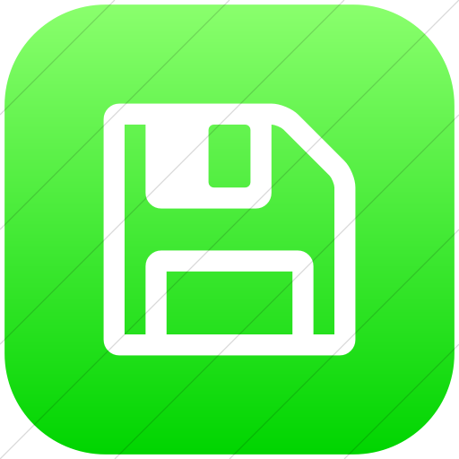 Flat Rounded Square White On Ios Neon Green Gradient