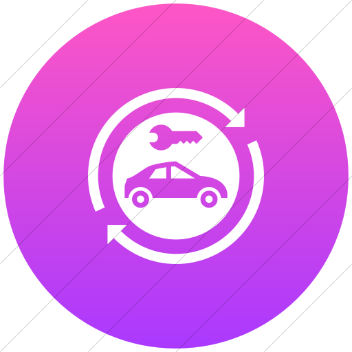 Flat Circle White On Ios Pink Gradient Iconathon Car