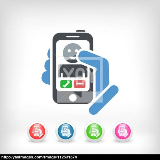 Smartphon Incoming Call Icon Vector