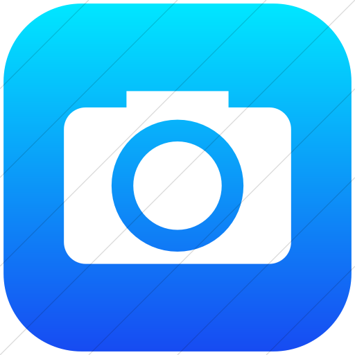 Flat Rounded Square White On Ios Blue Gradient Raphael