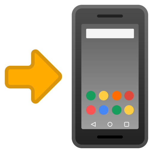 Mobile Phone With Arrow Icon Noto Emoji Objects Iconset Google
