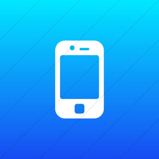 Flat Square White On Ios Blue Gradient Broccolidry