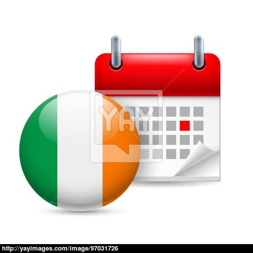 Icon Of National Day In Ireland Vector