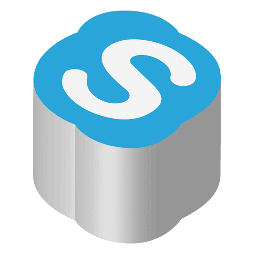 Skype Isometric Icon