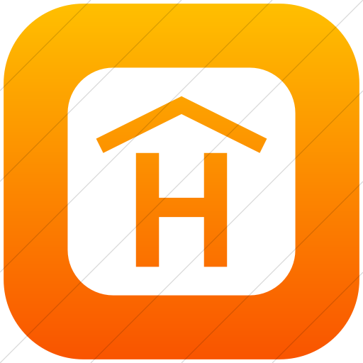 Flat Rounded Square White On Orange Gradient Ocha