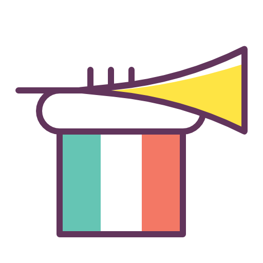 Football, Trumpet, Italy, Fans Icon Free Of Football Icons