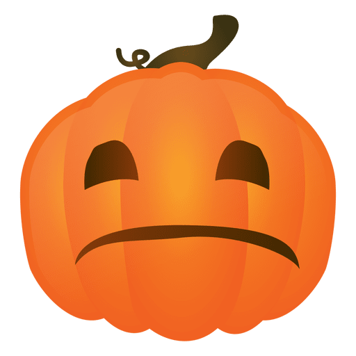 Sad Halloween Pumpkin