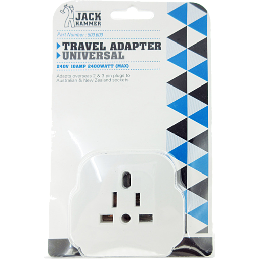 Jack Hammer Travel Adapter Universal Single