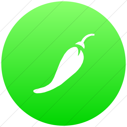 Flat Circle White On Ios Neon Green Gradient Classica