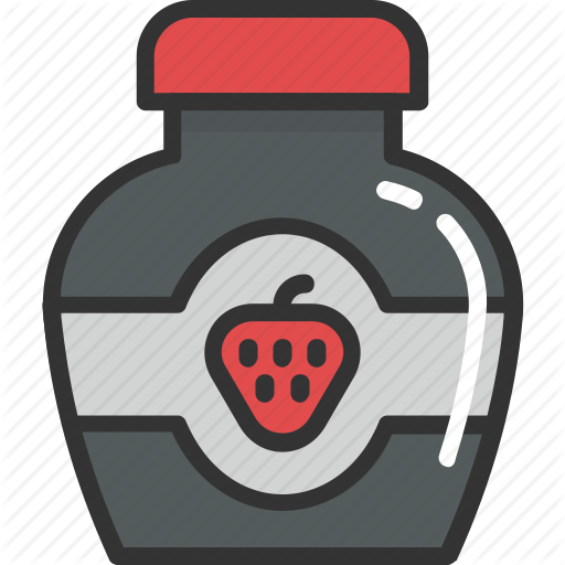 Food, Jam Jar, Jar, Marmalade, Strawberry Jam Icon